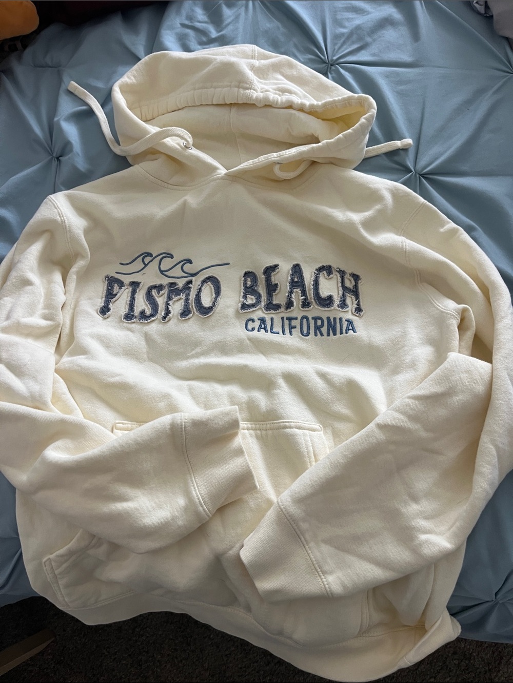 Pismo Beach California Cream Hooded Sweatshirt